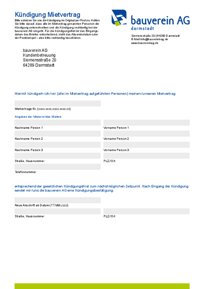 Kündigung Mietvertrag Kündigung Mietvertrag