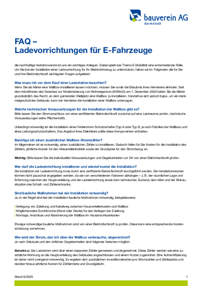 FAQ – Ladevorrichtungen für E-Fahrzeuge